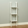 3 TIER WHITE LEANING LADDER WALL SHELF SHELVING/BOOKCASE DISPLAY UNIT