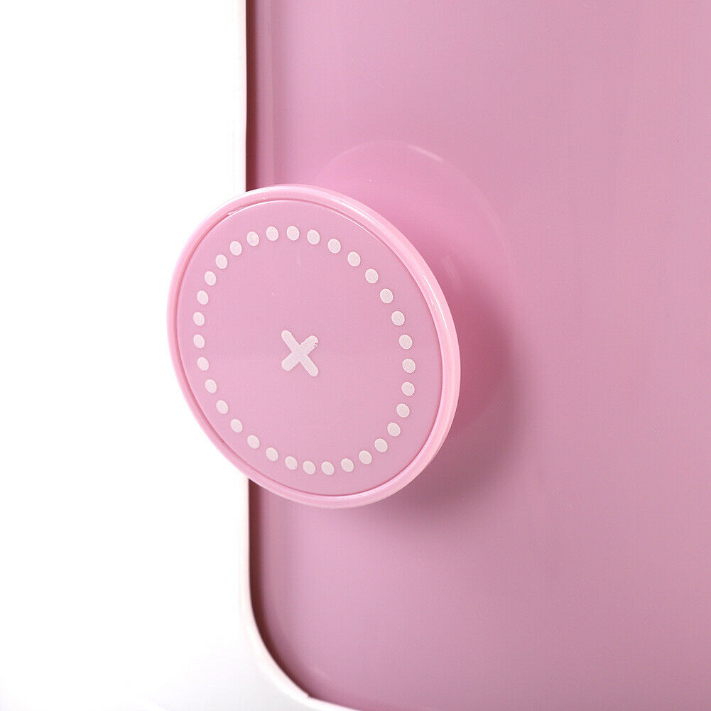 3 Tier ABS Plastic Round Storage Unit Beside Drawers Office Bathroom Cabinet