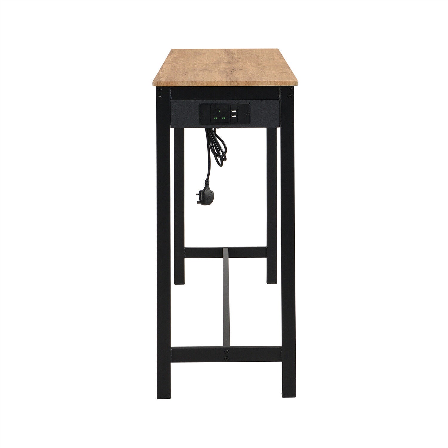 Dining Set Breakfast Bar Table and 3 Stools Industrial Kitchen Dining Room HT