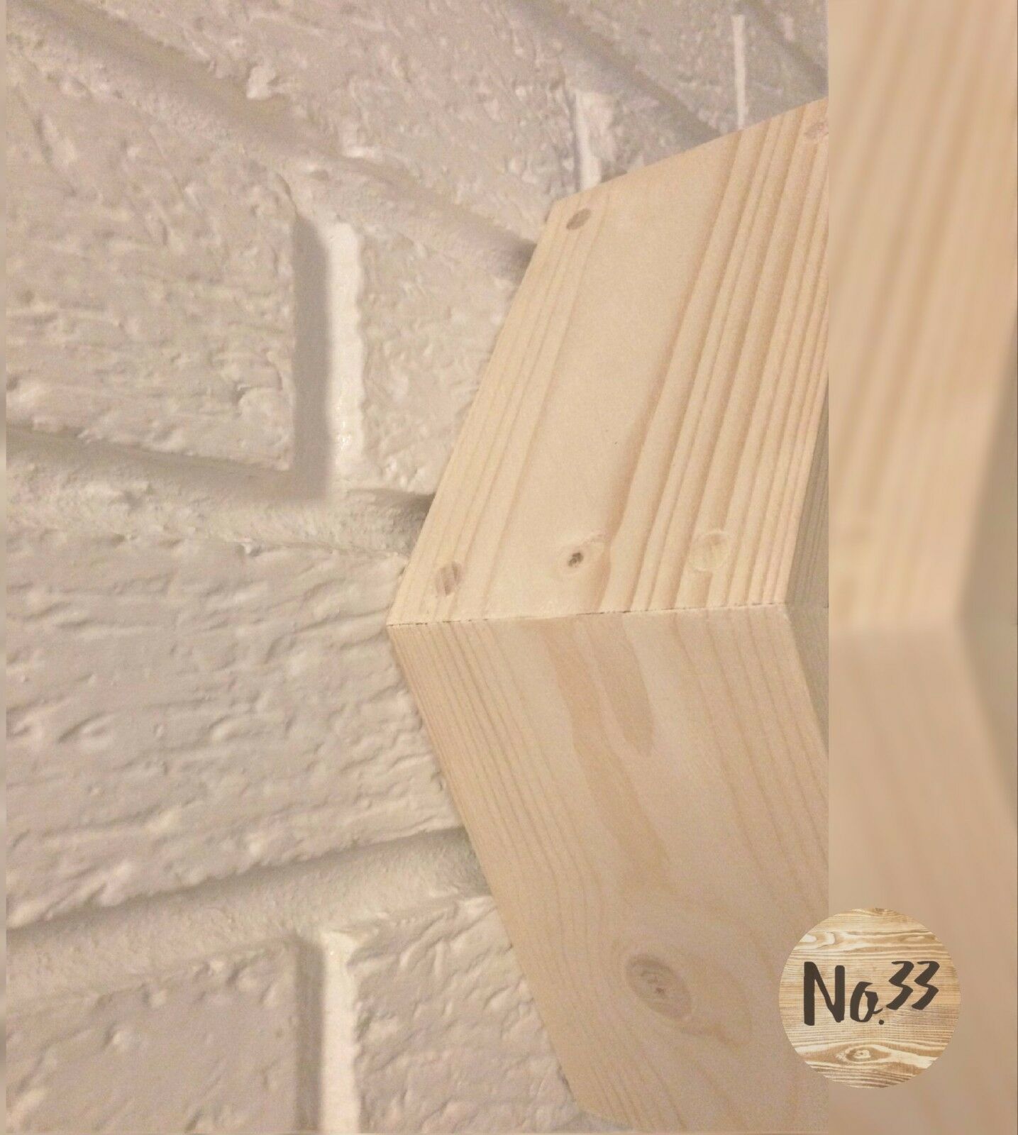 Handmade Wooden Hexagon Shelf/ Walnut