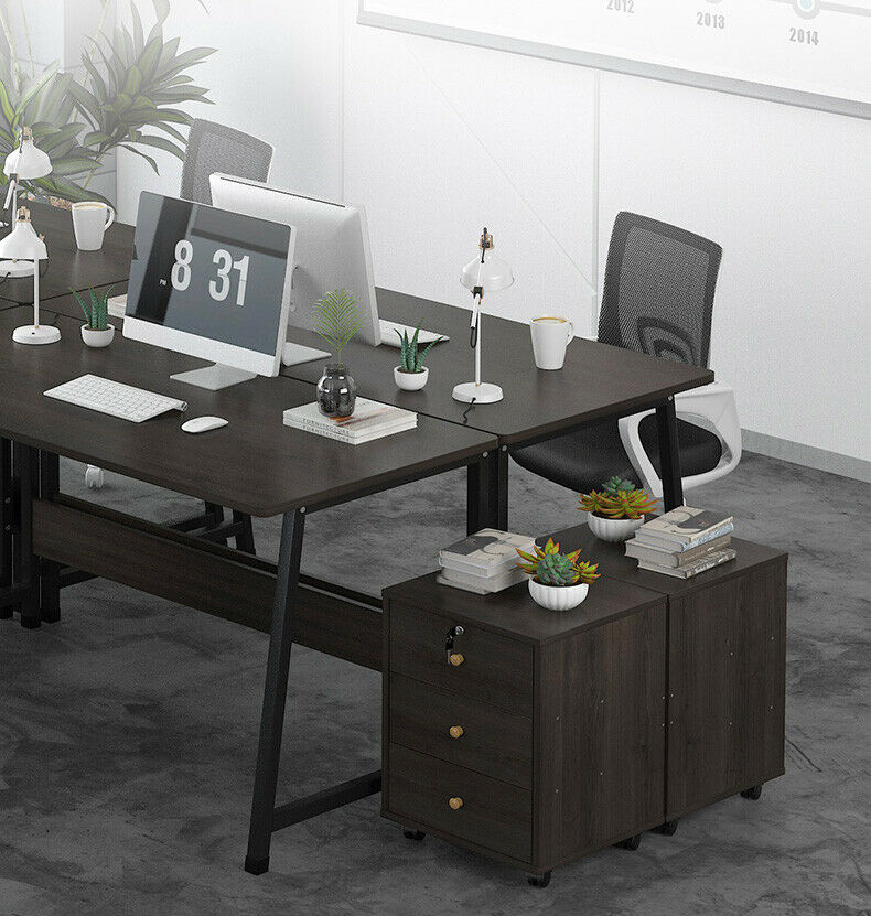 3/4Drawers Filing Cabinet Under Desk Office Storage w/Wheel Bedside Table Lock