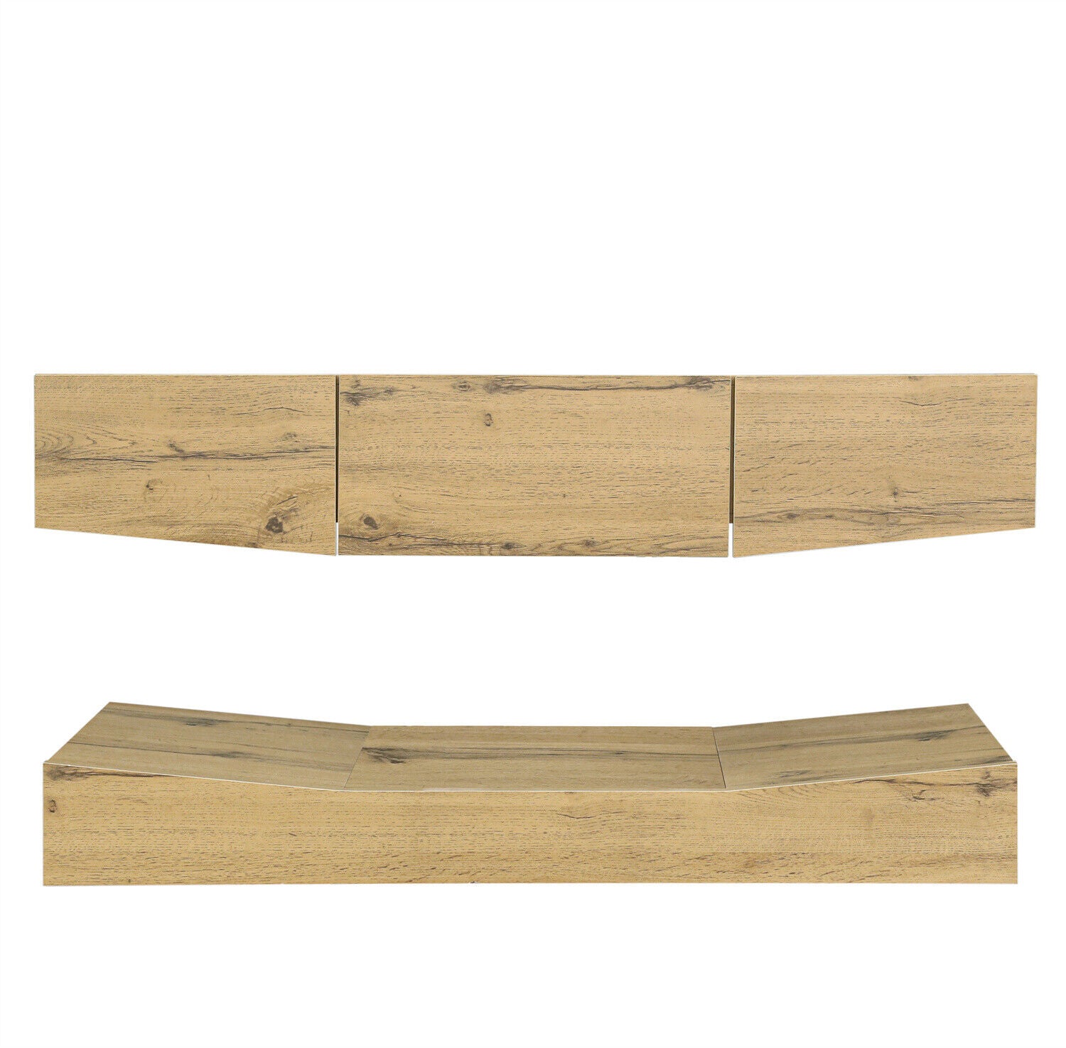 Wall Mount Floating TV Unit Cabinet Stand With LED Lights TV Entertainment HT