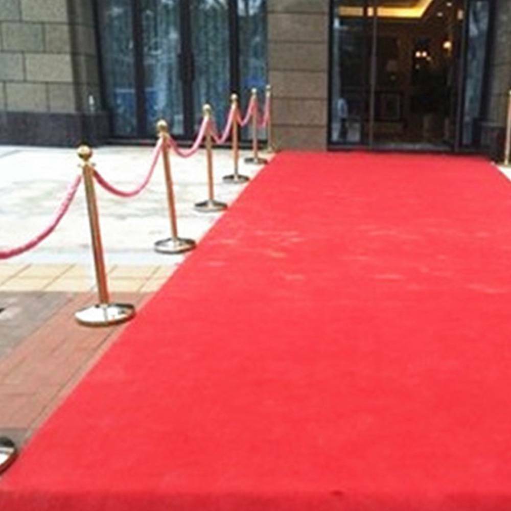 2pc Polished Steel Queue Rope Barrier Velvet Rope Stanchion Posts Stands 3 color