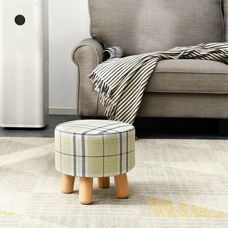 Small Footstool Foot Rest Stool Pouffe Ottoman For Living Room Removable Cover