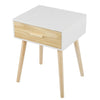 1 Drawer Pine Wood Bedside Table Cabinet Nightstand Storage Bedroom Furniture