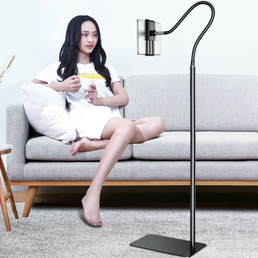 Floor Stand Height-Adjustable Gooseneck for 5-10.6 Inch Tablets iPad Large Base