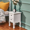 White Bedside Table With Drawer Cabinet Bedroom Furniture Storage Nightstand