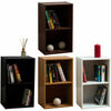 Bookcase 2 Tier Cube Shelf Wood Storage Photo Display Room Furniture Unit