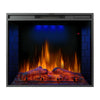 1.8KW Electric Fireplace 30'' Log Burning LED Flame Effect Standing Fan Heater