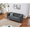 3 Seater Grey Linen Fabric Sofa Armchair Settee Couch Removable Sofa Cover