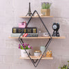3 Tier Diamond Floating Shelf Wall Mounted Storage Shelving Display Storage Rack
