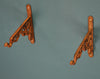 Set of 2 Cast Iron Wall Bracket Garden Hanging Basket Planter Hook (20cm)