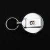 2X Recoil Extendable Metal Wire 65cm Key Chain Ring Clip Pull Keyring Retracting