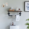Rustic Industrial Pipe Wooden Metal Wall Floating Shelf Storage Shelving Unit UK