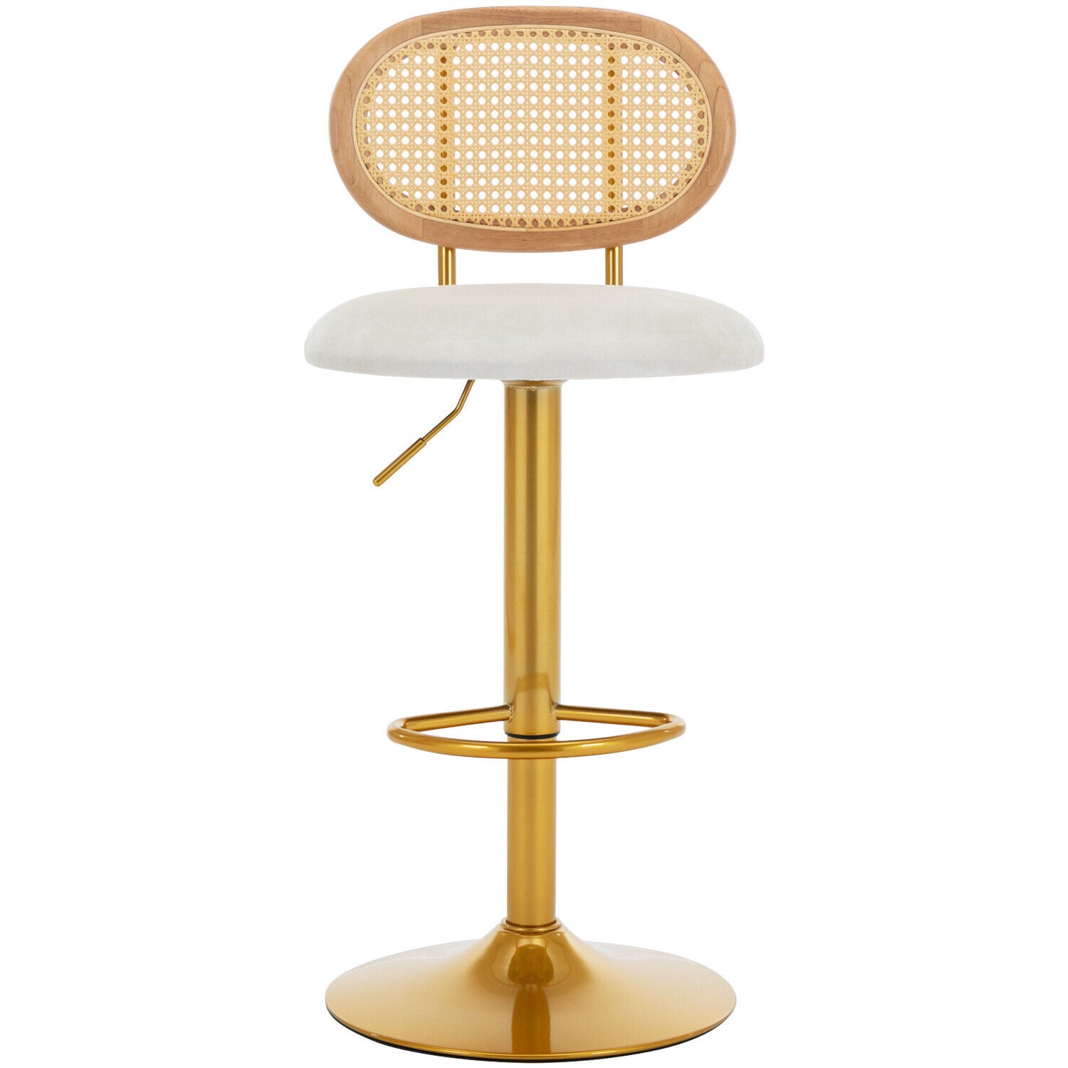 Bar Stools Set of 4 Swivel Counter Barstools w/ Back for Home Kitchen Breakfast