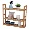 3 Tier Bamboo Bathroom Kitchen Wall Mounted Shelf Storage Rack adjustable Unit