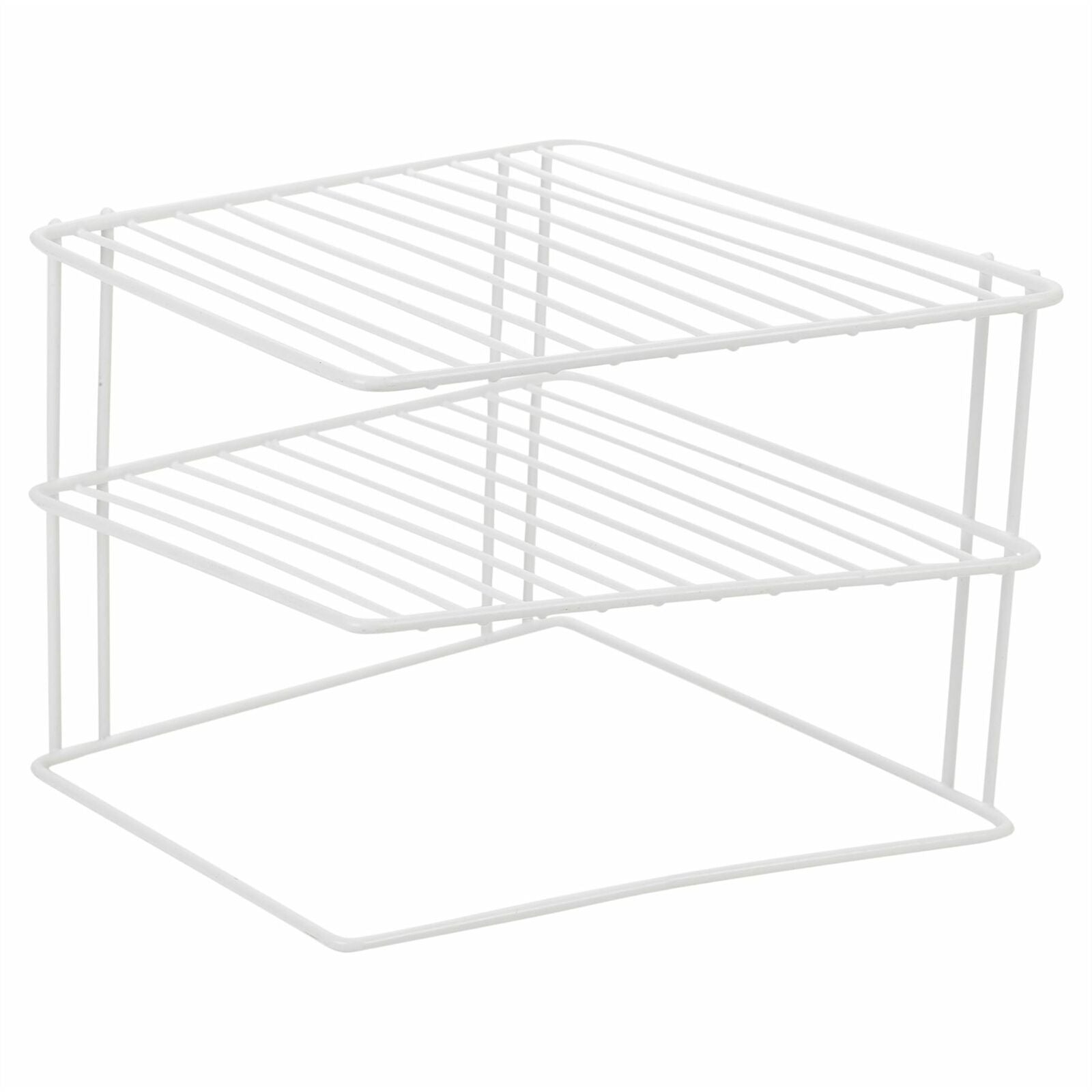 3 Tier Corner Plate Kitchen Cupboard Organiser Tidy Storage Rack Dish Stand