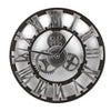 LARGE WALL CLOCK OUTDOOR GARDEN Big ROMAN NUMERALS GIANT OPEN FACE METAL 40CM