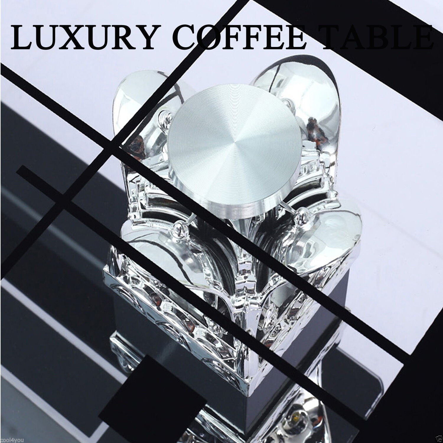 Lux Coffee Tables BlackWith Shelf Rectangle Modern Contemporary For Living Room