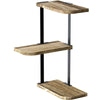 3-tier Corner Wall Shelf Storage Bookcase Display Shelves UK