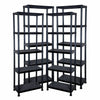 4/5 TIER PLASTIC SHELVING UNIT STORAGE RACKING SHELVES GARAGE WAREHOUSE SHED