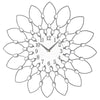 50cm Clear Diamante Beaded Jewelled Black Metal Spike Sunburst Wall Clock UK
