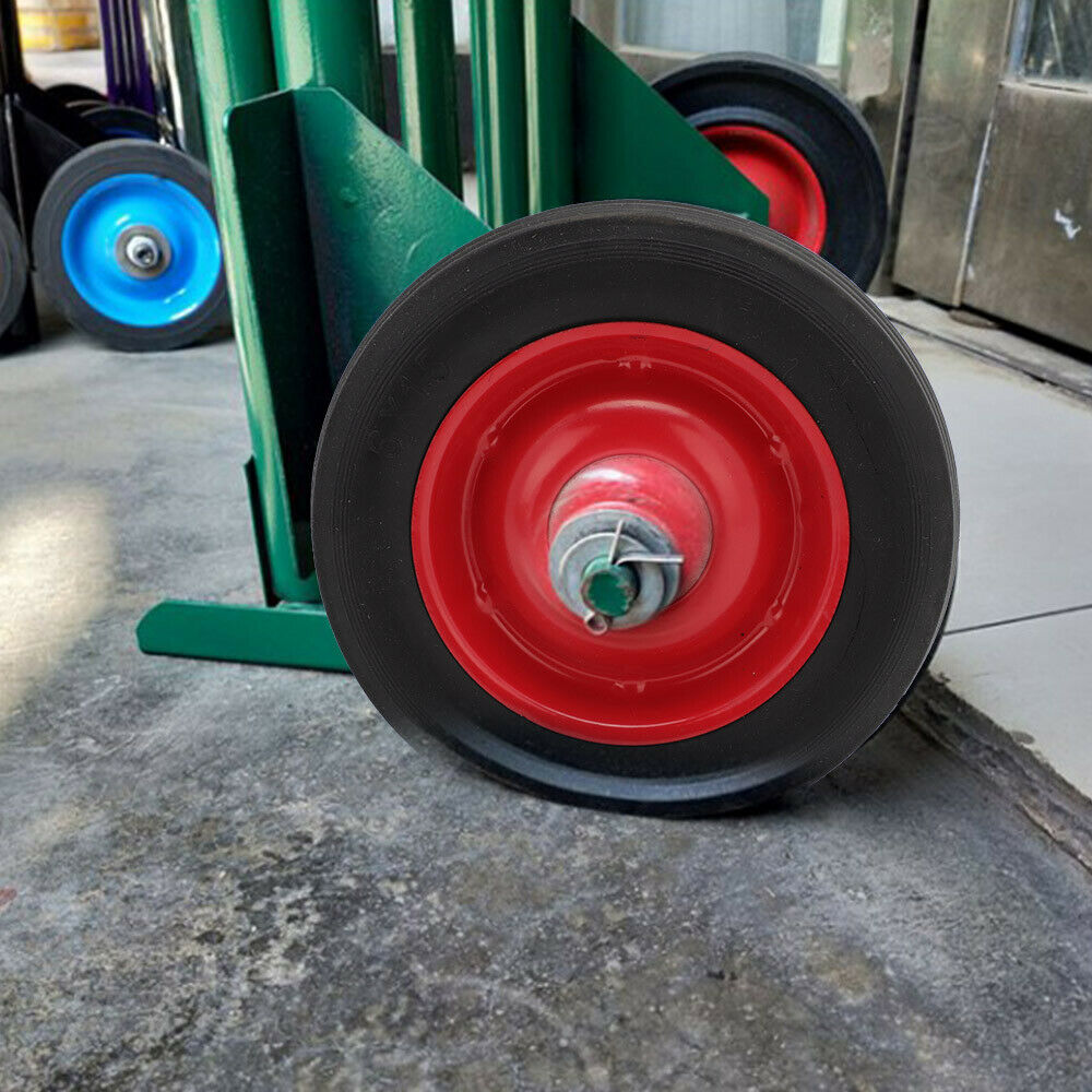 2pc explosion proof tire rubber wheel 16mm roller bearing wheel metal center