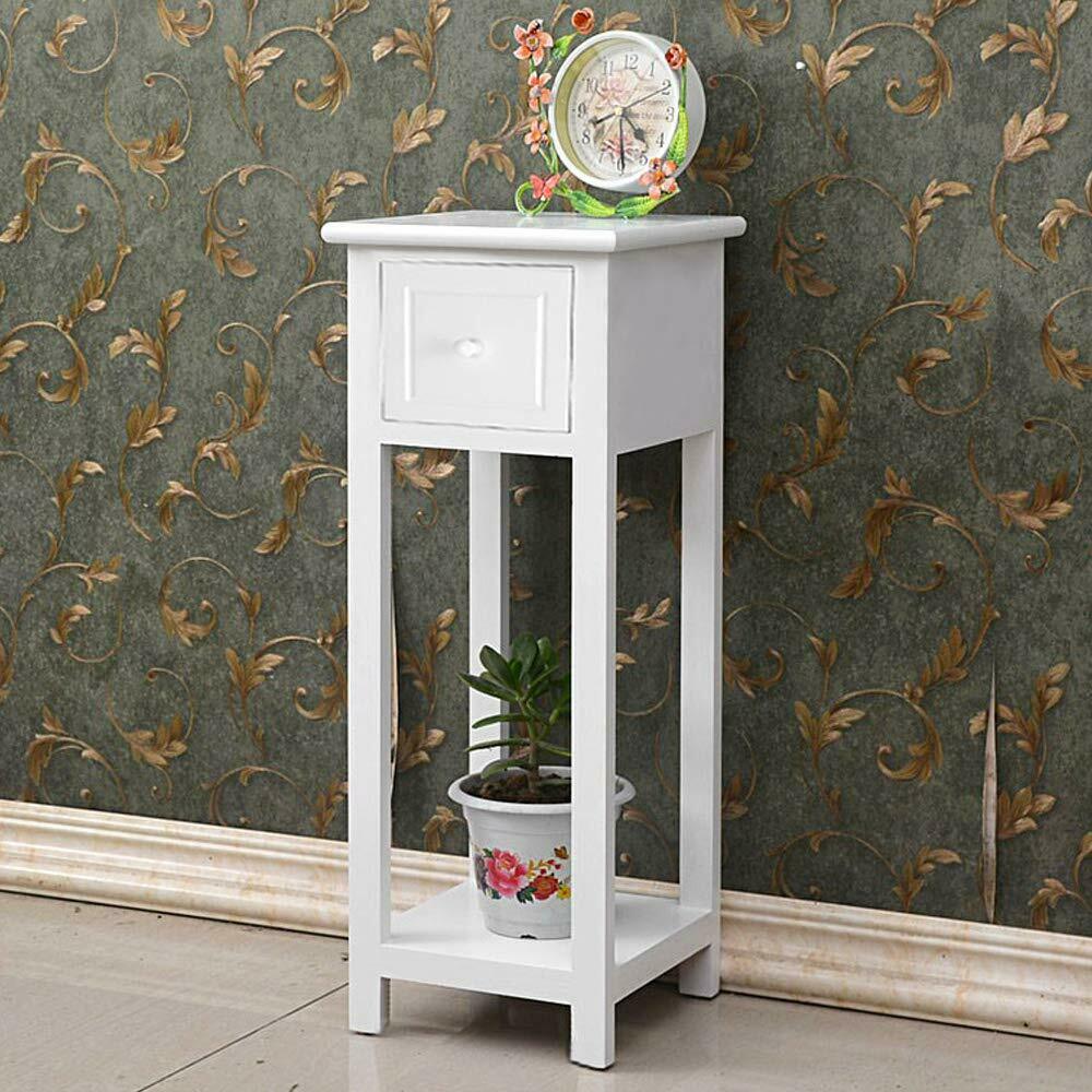 Telephone Bedside Table Nightstand Cabinet with Shelf for Bedroom Livingroom