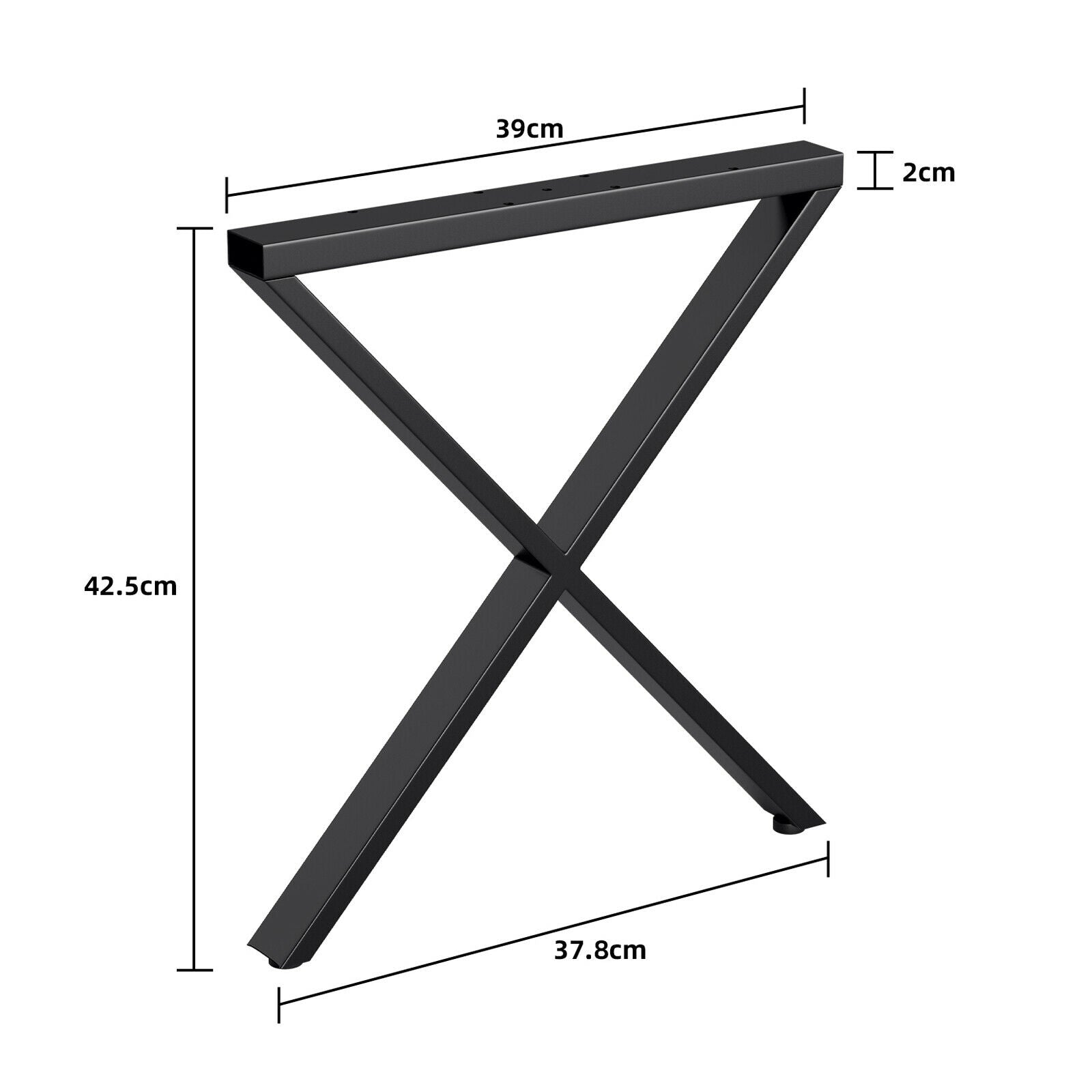 2x Industrial Table Legs Metal for Dining Table/Desk/Chair/Coffee Table/Bench