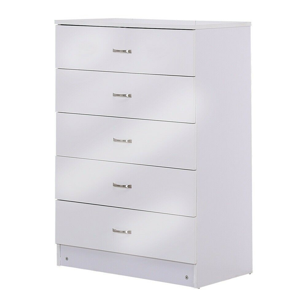 White High Gloss Bedroom Furniture.Wardrobe, Chest of Drawers