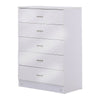White High Gloss Bedroom Furniture.Wardrobe, Chest of Drawers