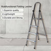 3 4 Tread Step Ladder Folding Aluminum Ladders with Safety Non-Slip Step