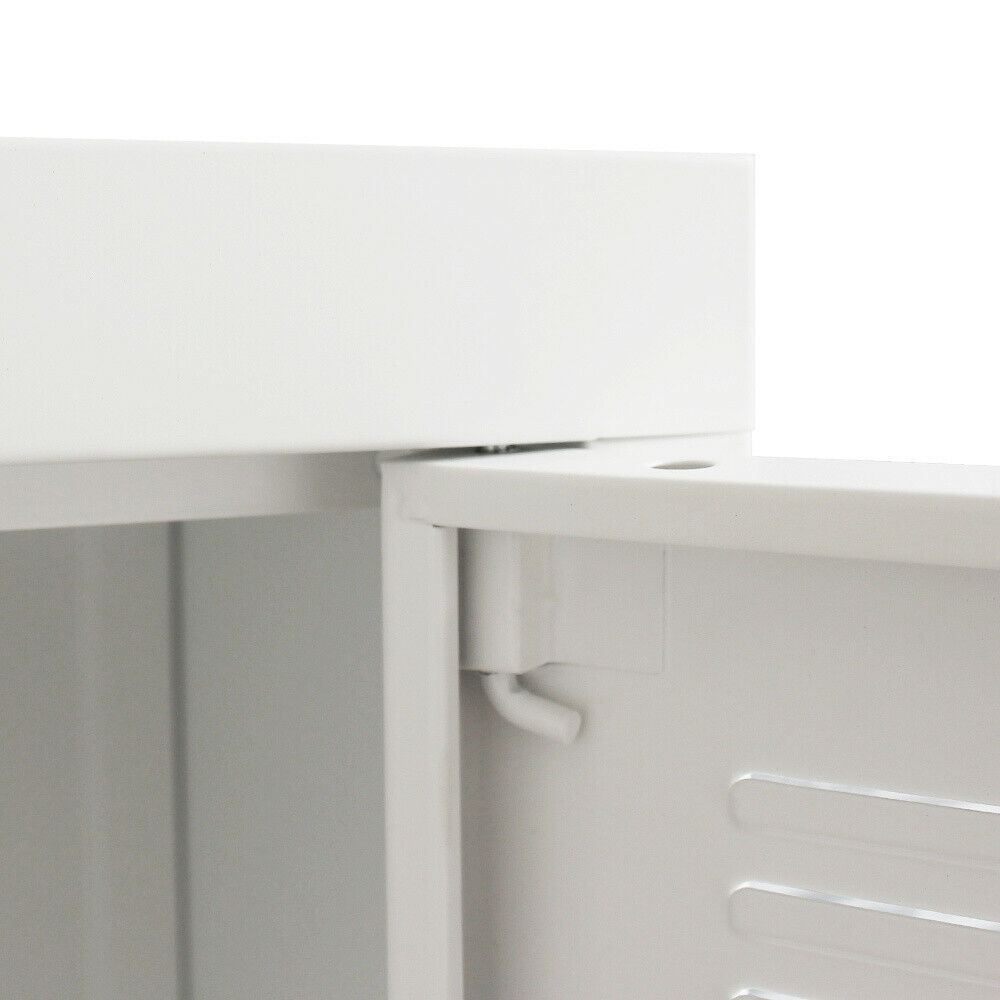 Metal Locker Table Storage Bedside Table Cabinet Bedroom Lamp End Side Table NEW