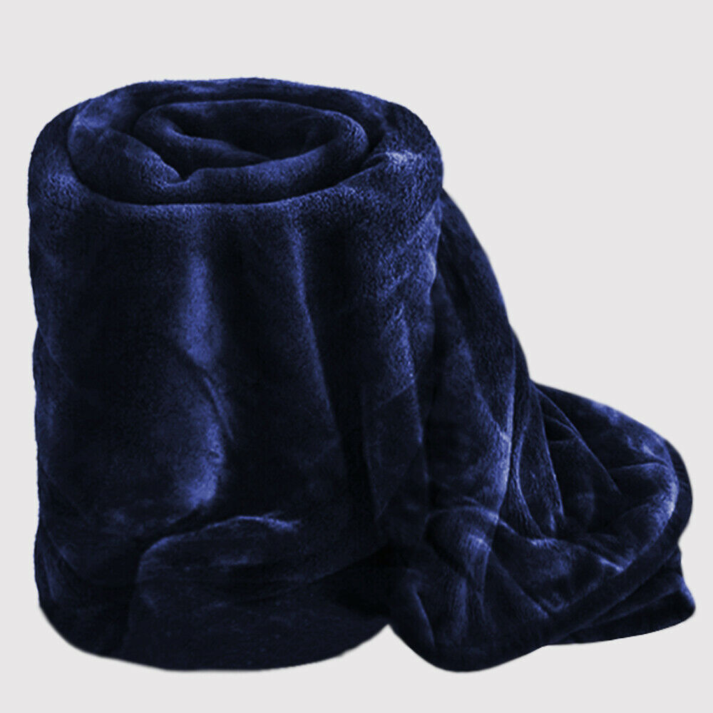 Fleece Blanket Large Sofa Throw Soft Warm Faux Fur Mink Double & King Size
