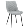 2XDining Chairs Kitchen Chairs Living Room Chairs Linen with Padded Seat Grey