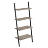 4 / 5 Tier Ladder Shelf Unit Bookcase Wall Rack Shelf Storage Shelving Bookshelf