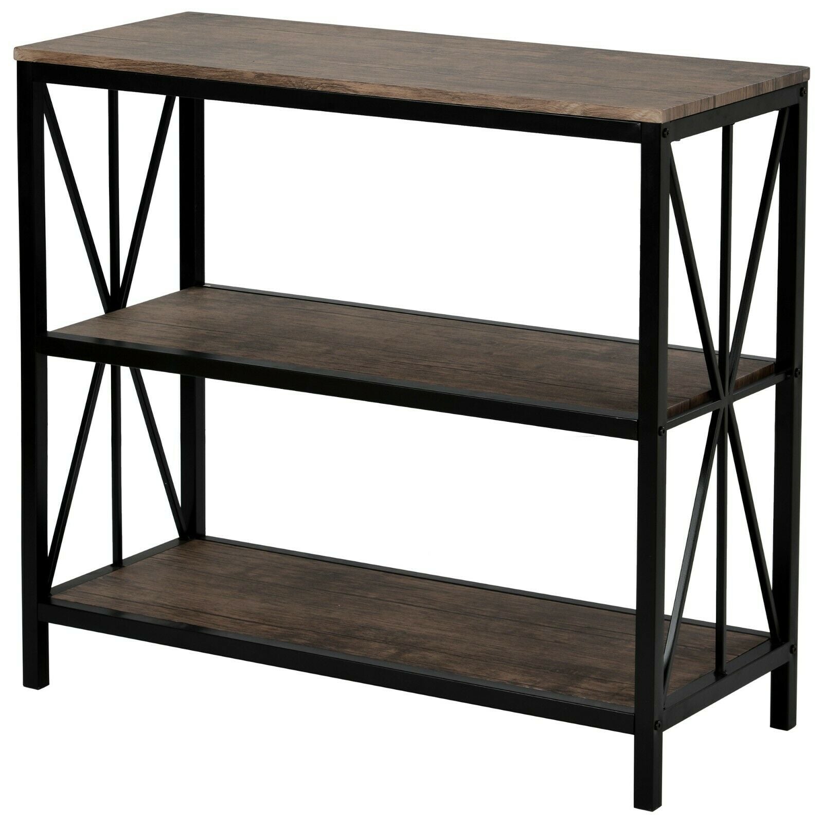 3-Tier Console Sofa Table Side/End Table Shelf Entryway Hallway Furniture UK