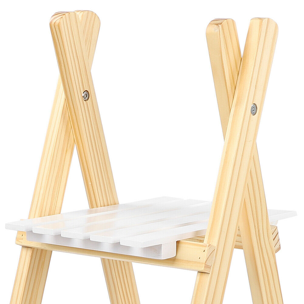3 Tier Ladder Shelf Storage Shelving Unit Bookcase Rack Plant Display Stand Wood
