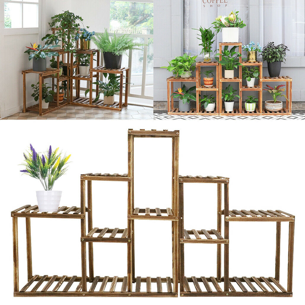 tall plant stands indoor uk 46" Tall XXL-Large Garden Ladder Plant Stand Planter Flower Pot Corner – Quildinc