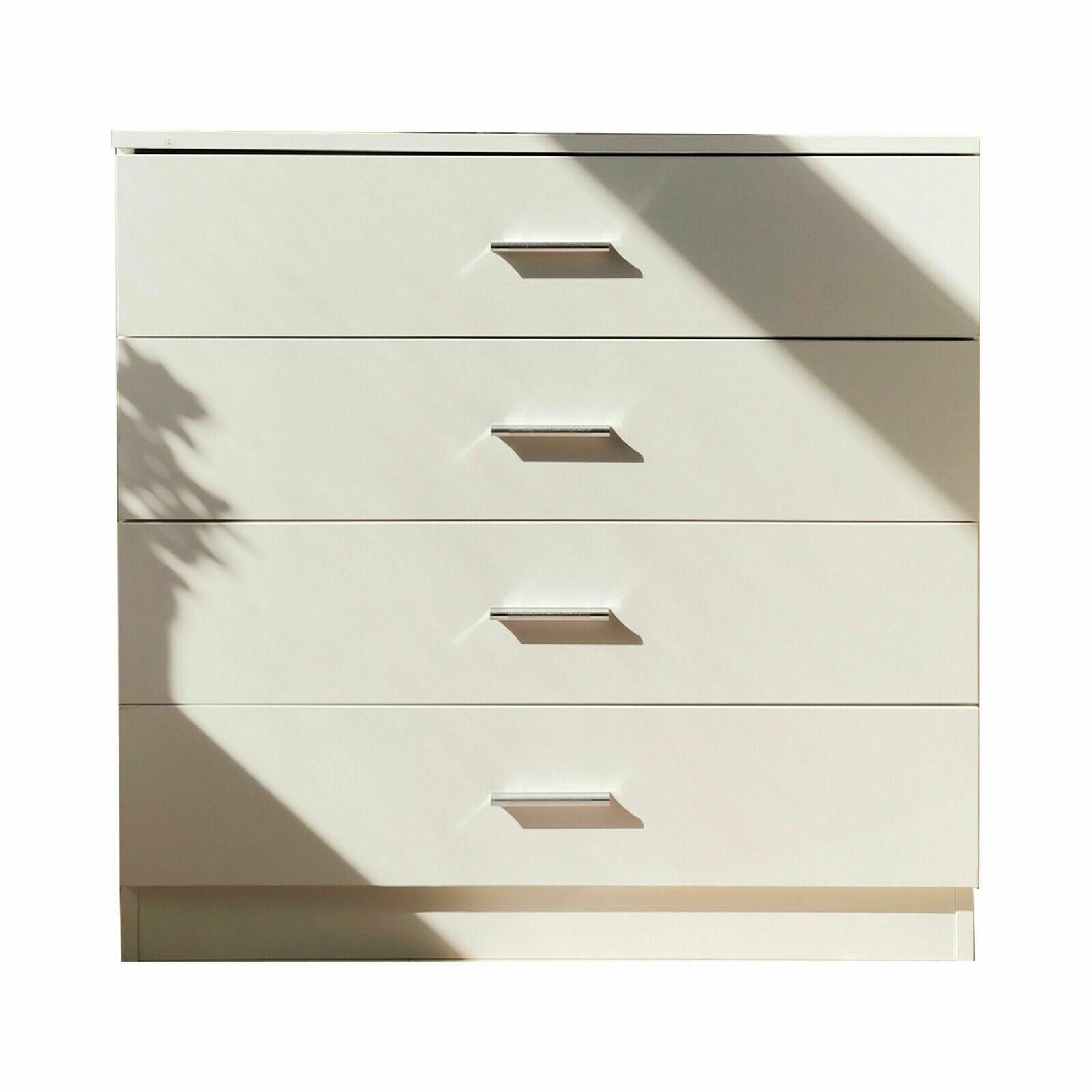 Modern White Chest of Drawer Bedside Table Cabinet 4 Drawer Bedroom Furniture