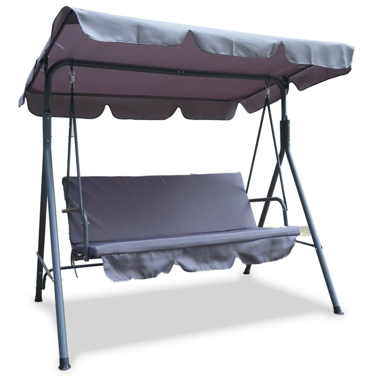 3 Seater Swinging Hammock Bench Seat Outdoor Garden Patio Furniture Steel Frame