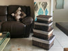 Black White Grey Lidded Wicker Storage Toy Box Empty Hamper Basket Lining