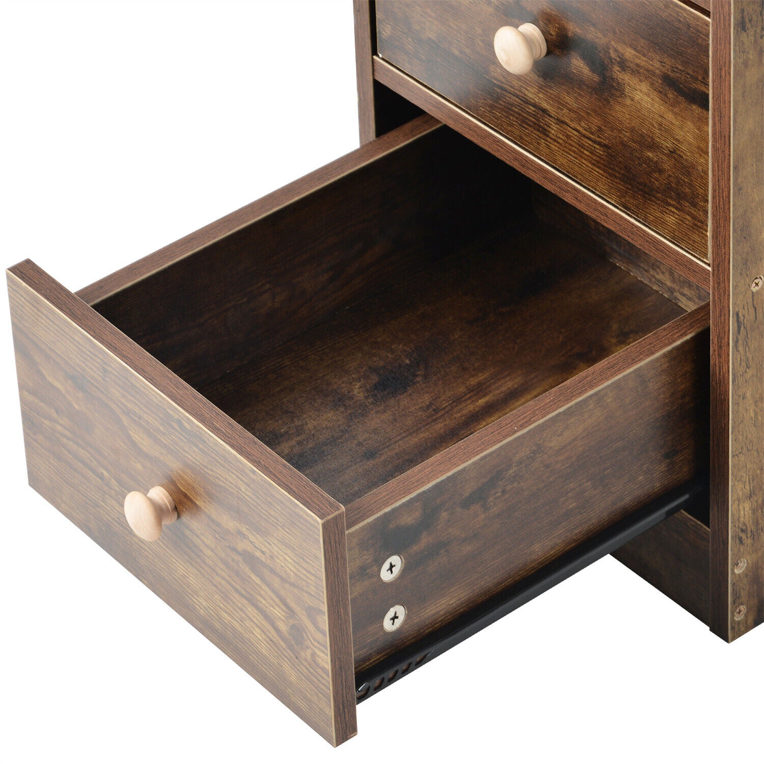 Corner Computer Desk with Drawers & Storage Shelves Home Office Study Table HT