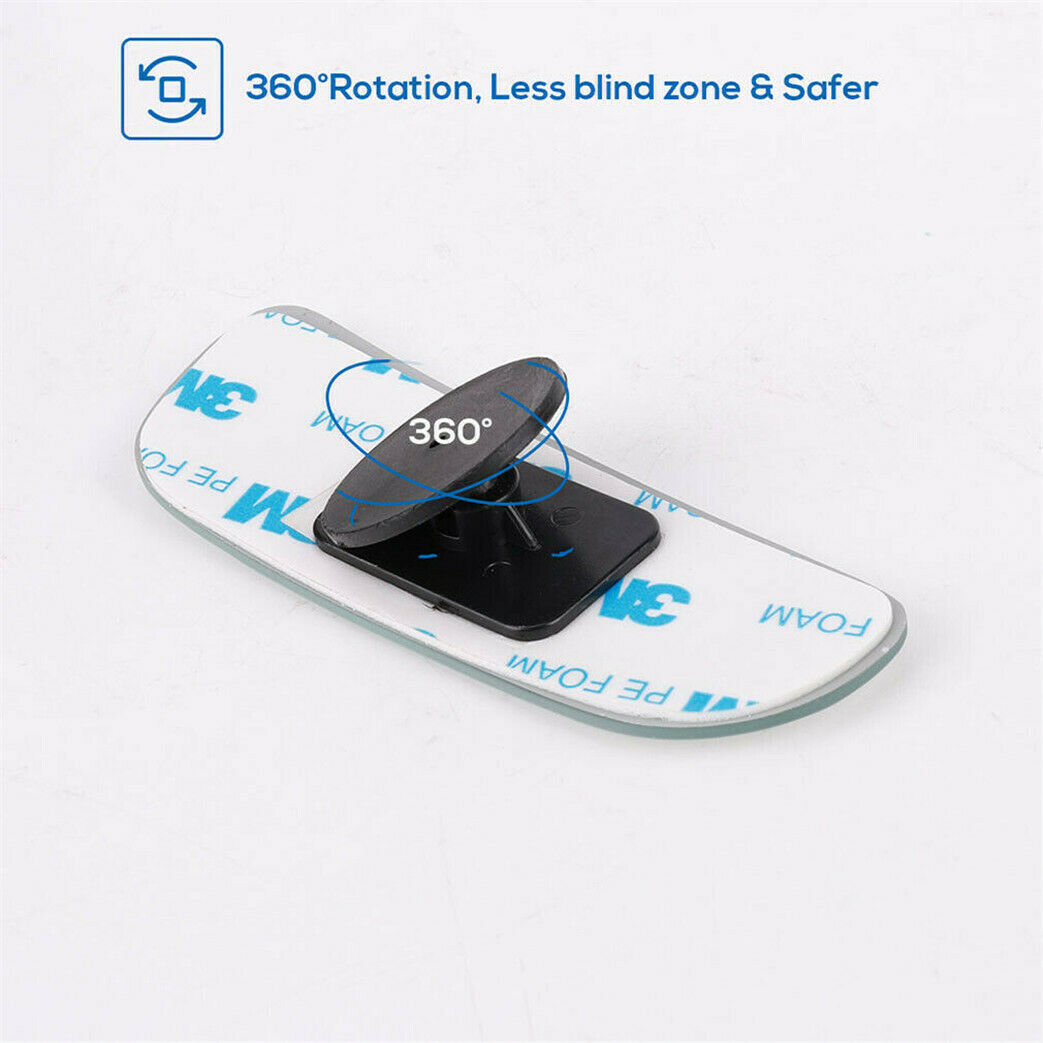 2X Universal Car Auto 360° Wide Angle Convex Rear Side View Blind Spot Mirror UK