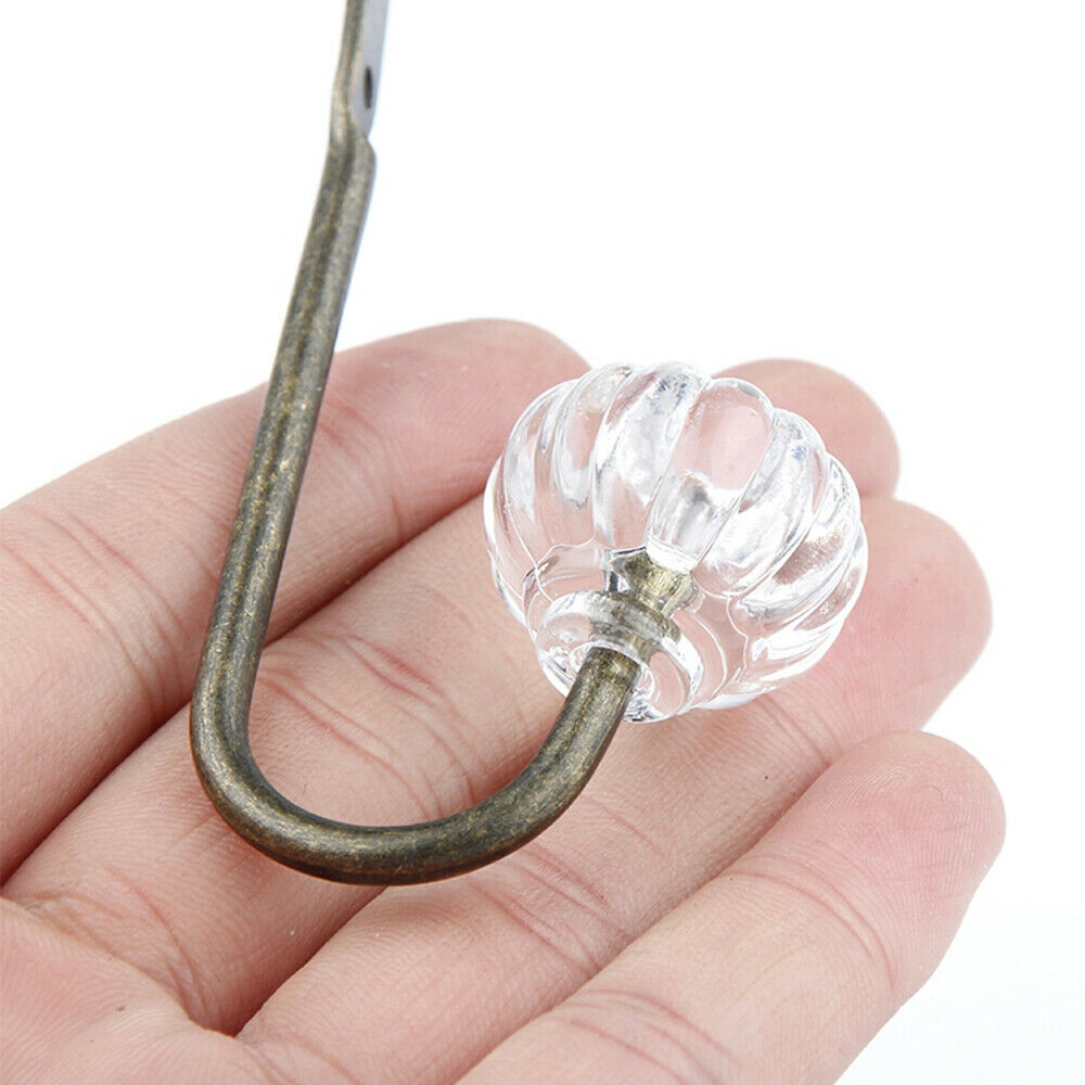 2X Metal Crystal Curtain Holdback Wall Tie Backs Hook Hanger Holder Home Decor