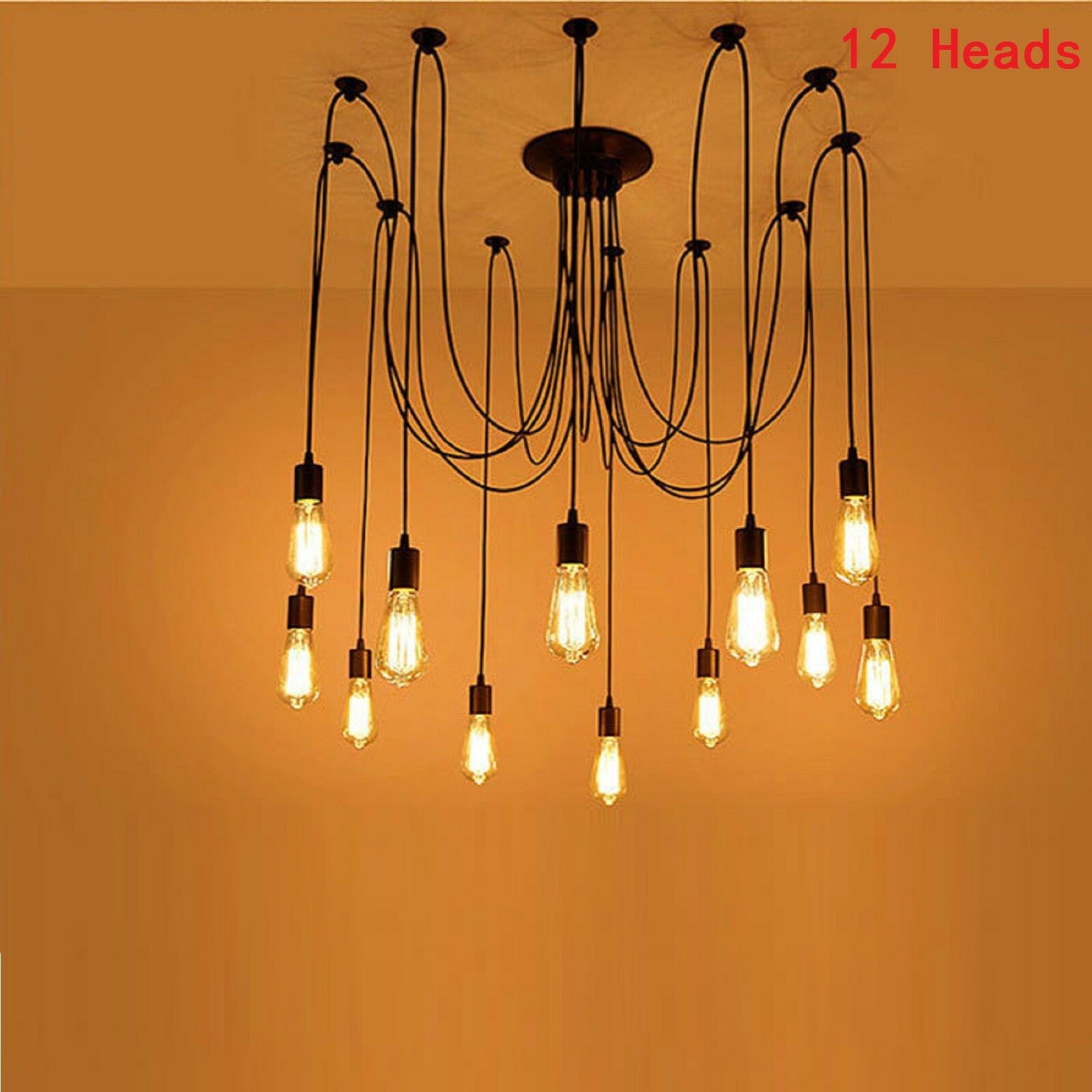 Vintage Industrial Chandelier Light Pendant Shade Retro Spider Ceiling Lights UK