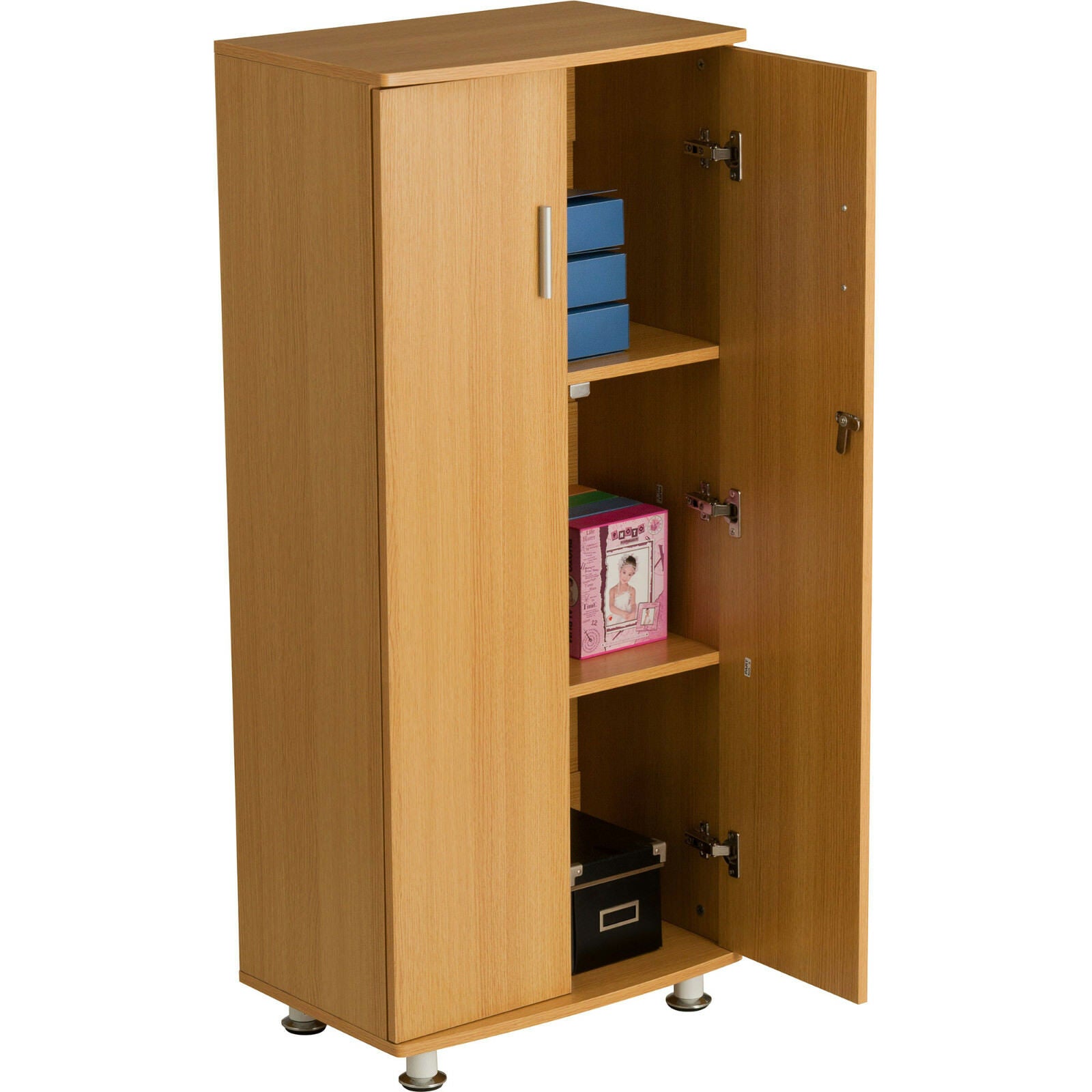 3 Shelf Cupboard Storage with Lock Furniture for Home Office Piranha Bonito PC 6