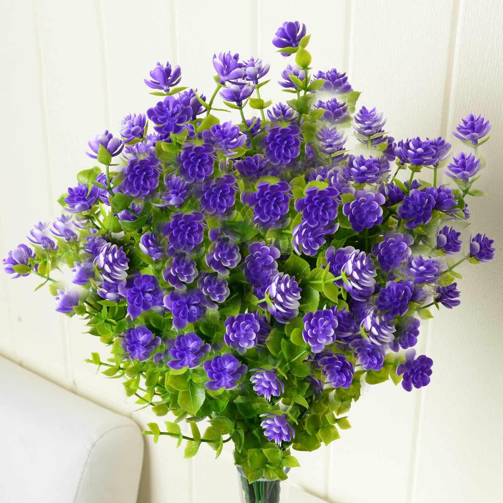 In/Outdoor Artificial Fake Flowers Plants For Window Box Plants Garden Porch UK