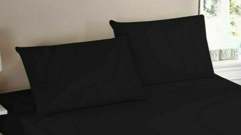 2X PILLOW CASE LUXURY CASES POLY COTTON HOUSEWIFE PAIR PACK BEDROOM PILLOW COVER