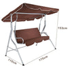 3 Seater Garden Swing Chair Outdoor Hammock Bench Lounger Patio Canopy HeavyDuty